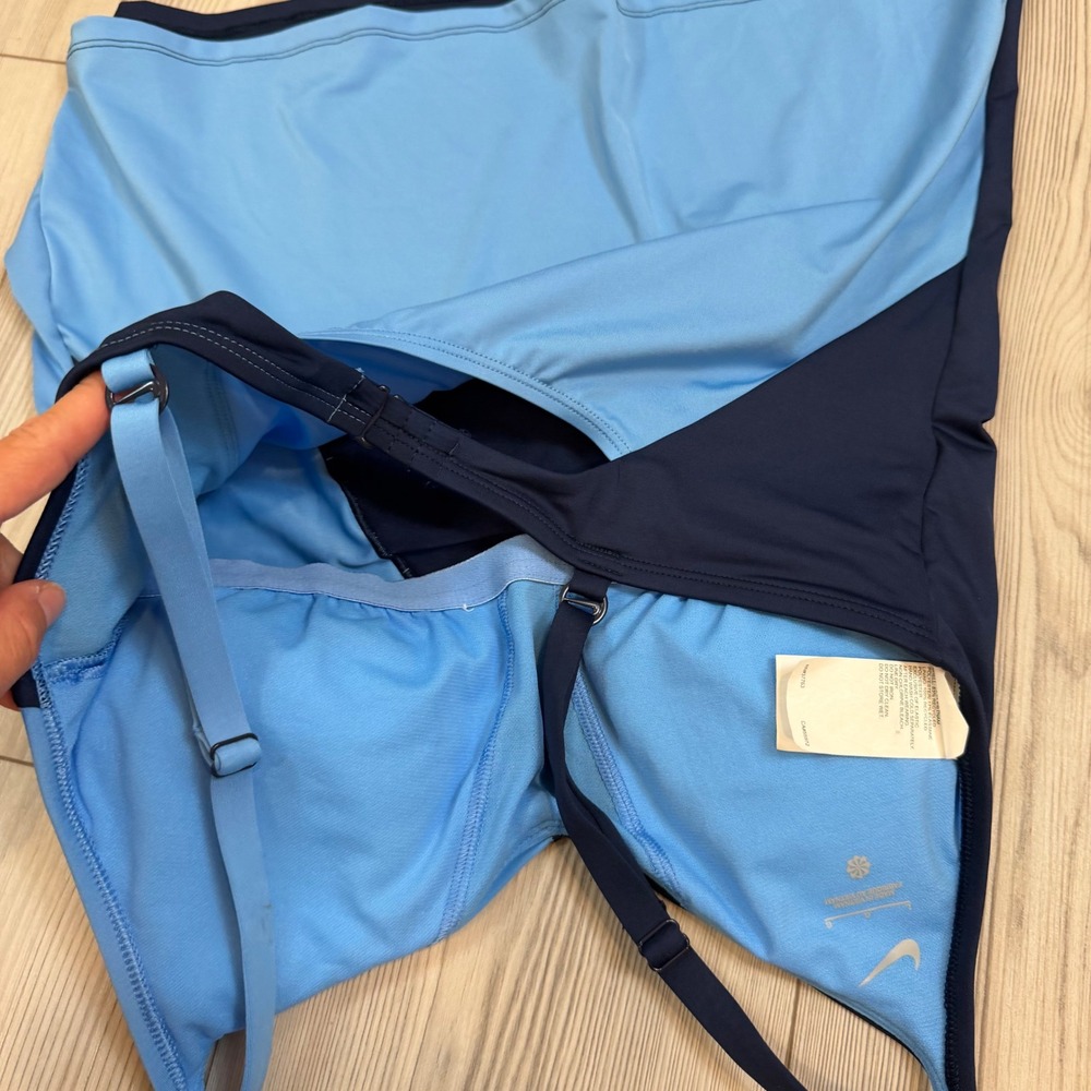 Nike Womens Colorblock Tankini Swim Top Navy Light Blue NESSF295 Size L - Picture 12 of 12